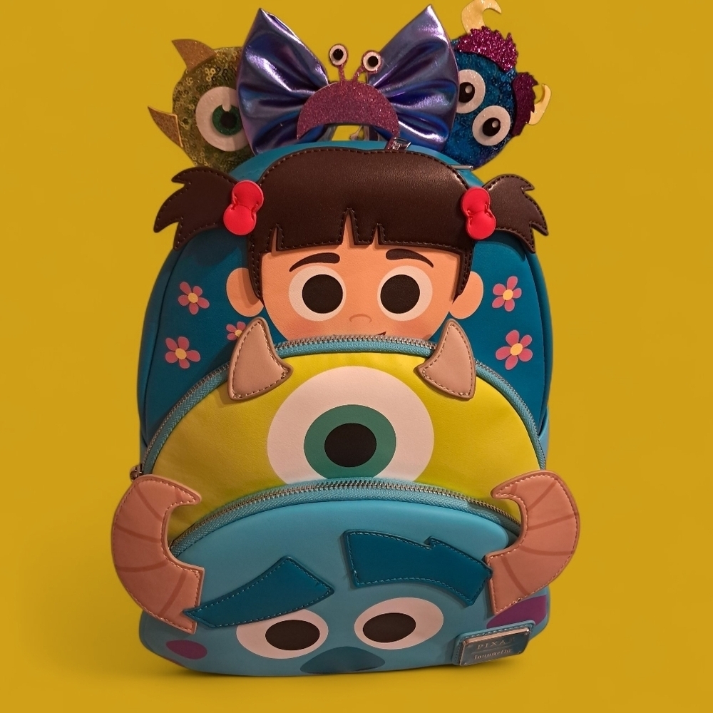 NWT Retrofacts Loungefly Disney Monsters Inc Mini Backpack And Ears - Picture 2 of 6